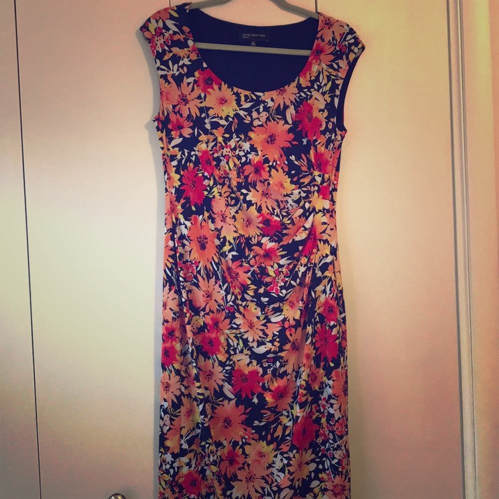 JONES NEW YORK Spring Floral Jersey Dress